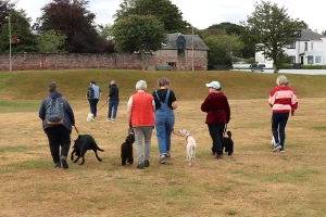 Susan, Lorna and five clients starting their Teen Walk
