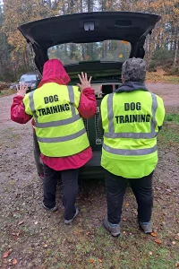 Susan and Lorna wearing Hi Vis jackets